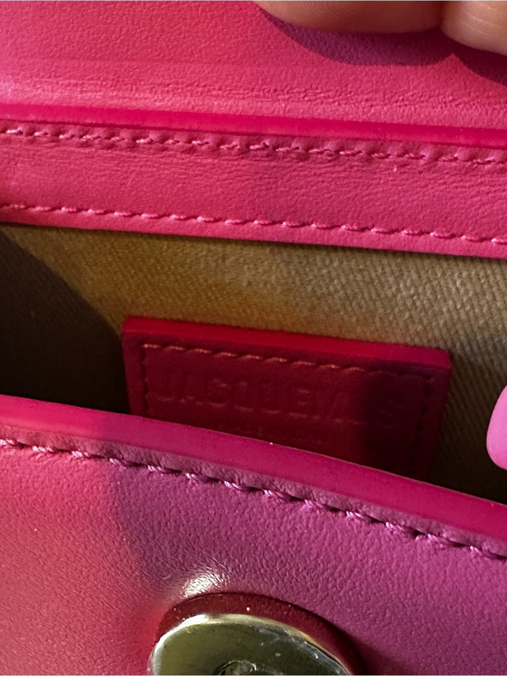 New with Tag! Authentic Jacquemus Hot Pink Mini Top-Handle Bag Crossbody - Picture 13 of 14